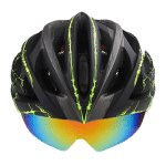 Ein Fahrradhelm mit Visier