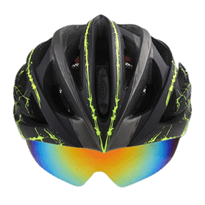 Ein Fahrradhelm mit Visier